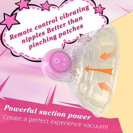 Remote Control Vibrating Nipple Sucker Vibrator for Women Breast Massage Stimulator Nipple Cover BDSM Adult Sex Toys for Couples