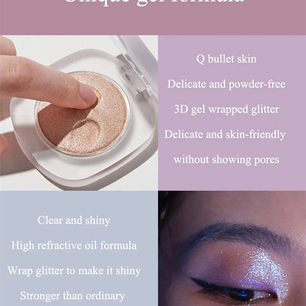 Diamond Glitter Mashed Potatoes Highlighter Diamond Highlighter Makeup Gel Face and Body Brighten Glitter Natural Contour Makeup