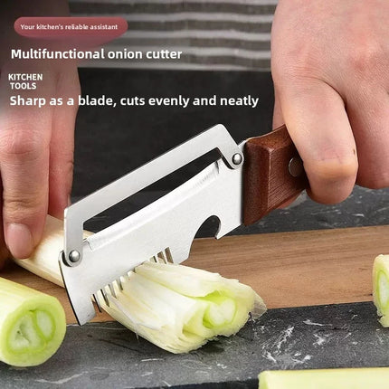 Multifunctional Peeler & Scallion Shredder, Stainless Steel Peeler, Scallion Slicing Tool, Kitchen Fruit Vegetable Peeler, Melon