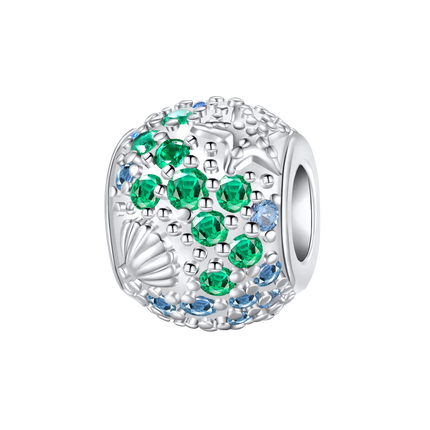 925 Sterling Silver Green Series Flower Tree Apple Pendant DIY Fine Beads Fit Original Charms Bracelet Women Jewelry Diy