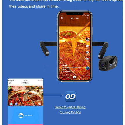 Head Wearable Vlog Camera for YouTube Video, Ordro EP6 PLUS  FPV WiFi 4K 30 FPS Camcorders Webcam, Blogger Videos Recorder