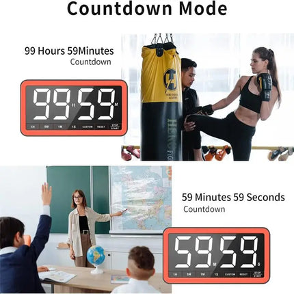 VOCOO Rechargeable Larger LED Digital Kitchen Timer Portable Magnetic Countdown Timer Cooking Timer For Classroom Kitchen
