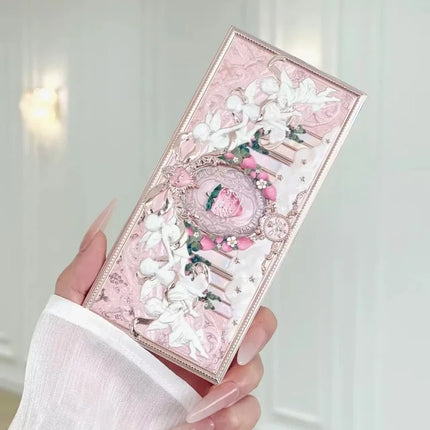 Flower Knows Strawberry Cupid Collection Matte Glitter Shimmer Eyeshadow Face Palette Highlight Blush Longlasting Makeup Palette