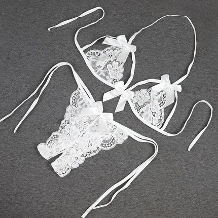 Thin Sexy Lingerie Women Bra Sets Push Up Breves Set Erotic Clothing Transparent  Lingerie Set Lace Design Hot Underwear Set New