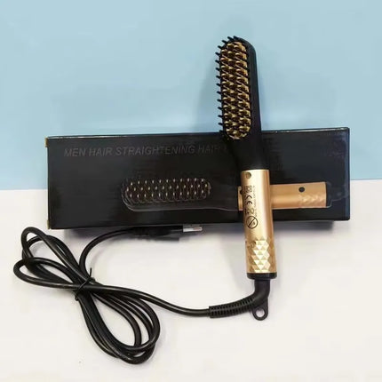 Portable Heated Hair Straighteners Mini Beard Straightener Comb Electric Flat Iron For Men Long And Short Hair Straightener