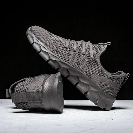 Men's shoes Four Seasons new plus size Flying weaving Lightweight Breathable Casual Sports Shoes Soft Sole Outdoor Running Shoes