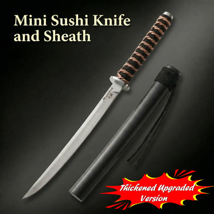 Premium Japanese Sushi Knife with Sheath-Ultra Sharp Portable Chef Knife for Kitchen,Stainless Steel Mini Sashimi Knife