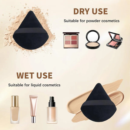 Powder Puff Face Triangle Makeup Sponge for Loose Powder Setting Powder Velour Foundation Blender Sponge Beauty Makeup Tool