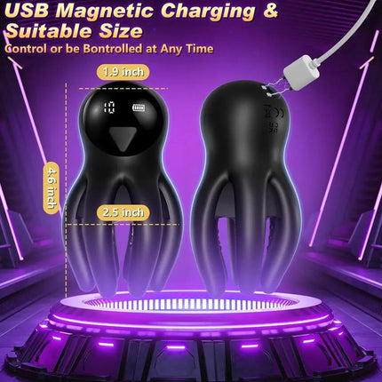 Masturbador Masculino Pulpo Copa De Avión Pene Masculino Vibrador Ejercitador Glande Masajeador Estimulador Placer Juguete Jugue