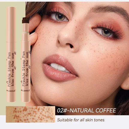 Freckle Pen Natural Lifelike Fake Freckles Pen Lasting Look Dot Spot Pen Makeup Waterproof Light/Dark Brown Freckles Stamp Pen