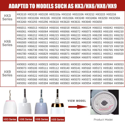 Brush Heads Compatible with Philips Sonicare Tips Soft DuPont Nozzles Vacuum Sealed Packaged Hx3/6/8/9 Series General