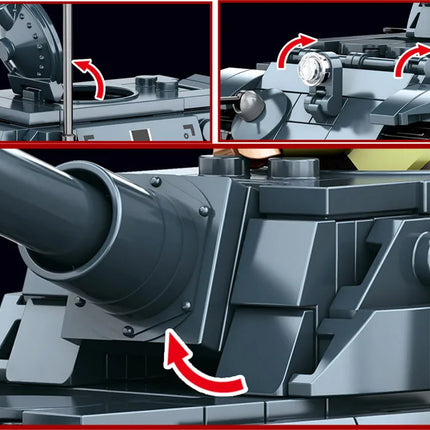 World War 2 WW2 Army Military Soldiers Armor Halftrack Main Station Tank Building Blocks Bricks Model DIY Assembly Toys For Kids