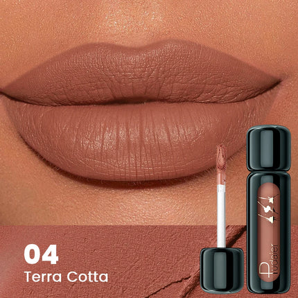1PC Matte Velvet Lip Gloss - Highly Saturated Liquid Lip Mud, Non-Stick Long-Lasting Formula, 10-Shade Mixed Palette