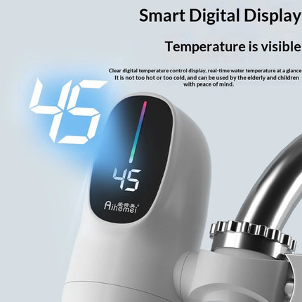110V Rapid Heating Tap with Digital Display Tankless Electric Heater Faucet Instant Hot & Cold Water Heater for Kitchen Bathroom