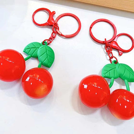 Keys Accessories Cherry Acrylic Keychain Backpack Decor Portable Cherry Bag Hanging Fruits Red Red Cherry Pendant Birthday Gift