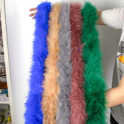 2M Soft Turkey Marabou Feather Boa 11-50g for Scarf Clothing Christmas Tree Decor Shawl Craft Costume Wedding Dress Plume Boas