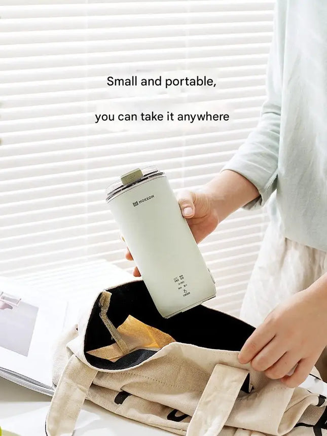 MOKKOM Mini Soy Milk Maker, Single-Person High-Speed Blender, Direct Drinking Juicer, Household Fully Automatic Mini Portable