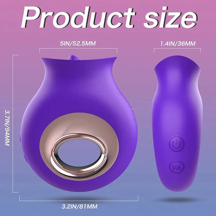 Clitoris Tongue Licking Vibrator Female G Spot Orgasm 9 Speed Stimulator Nipple Pleasure Sex Toy for Women Masturbation Aid