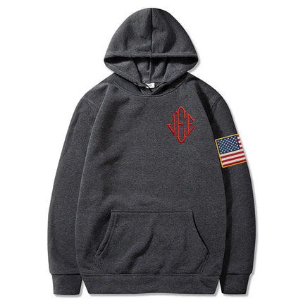 JEE Embroidery Print Hoodies Men Women Fleece Casual Oversized Sweatshirt Fashion Hip Hop Long Sleeve Pullovers Coat streetwear