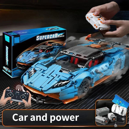 Technical Racing Sport Car Model Building Blocks technic adults 1:14 DIY Supercar Brick Puzzle Toys Kid Adult Gift（1108+granule）