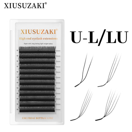 XIUSUZAKI L/LU/M Curl U-Shaped YY 3D 4D 5D W Eyelash Extensions U/W Lashes Extension Mink Premade Volume Fans False Eyelashes