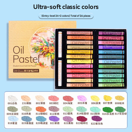 Super Soft Oil Pastels  24/36/48 Colors Set Great Blending and Layering Professional Crayons for Art Craft Coloring Sketching