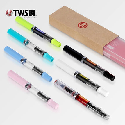 Original TWSBI ECO Piston Pen Transparent Resin Fountain Pen Holder Large Capacity Ink Storage Student Writing Business Gift