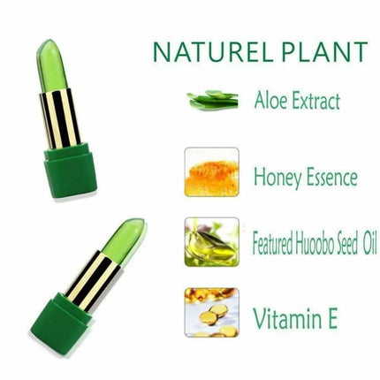 Aloe Vera Lip Balm - Temperature Activated Color Change | Hydrating Plant-Based Formula | Jelly Gloss