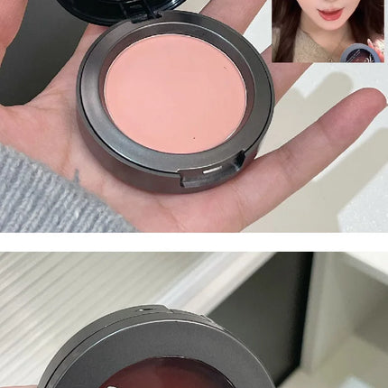 Monochrome Blusher Palette Matte Warm Brown Red Cheek Tint Face Contouring Waterproof Cosmetics Rouge Powder Soft Natural Makeup