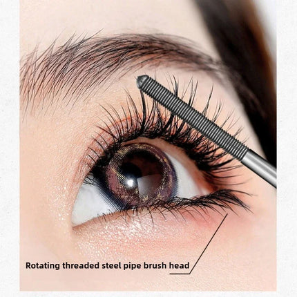 Waterproof Silk Fiber Mascara Metal Iron Lashes Black Long Curling Non-clumping Eyelash Extensions Cosmetic Makeup for Eyes
