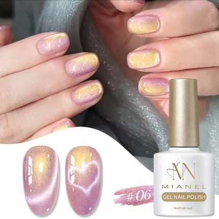 1-6PCS Popular Winter Internet Celebrity Hot-selling Northern Lights Cat Eye Magnet Gel Nail Polish Nail Art Nail Supplies