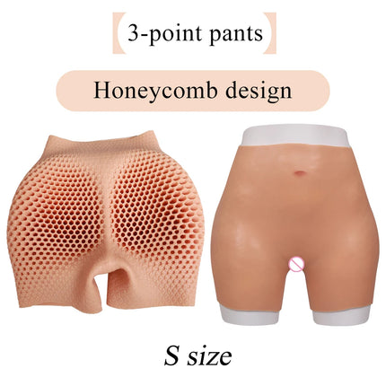 Silicone Buttock Thick Hips Panties Fake Butt Silicone Buttock Cospaly Drag queen Crossdressing Honeycomb