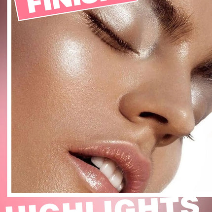2 In 1 Dream Blush Highlighter Palette Natural Glow Face Contour Long Lasting Luminous Finish Healthy Radiance Duo