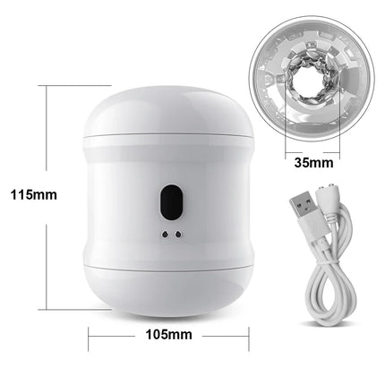 Automatic Male Masturbator Vibrating Men Open-ended Pocket Pussy Masturbation Cup Soft Silicone Adult Goods Sex Toy for Men