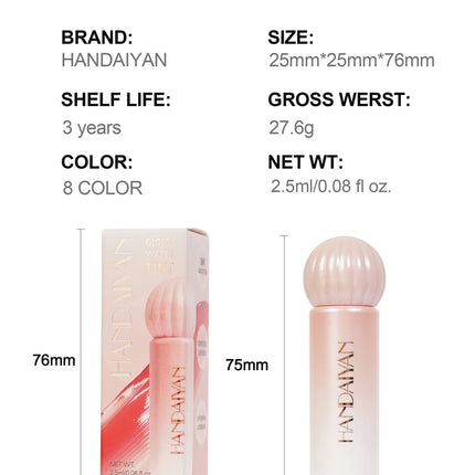HANDAIYAN Moisture Lip Gloss Long Lasting Waterproof Lipstick Non Stick Cup Korean Cosmetics Makeup For Women Beauty Gifts