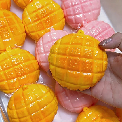 Homemade Pineapple Bun Squishy Squeeze Fidget Toys Soft Bread Building Block Filling Stress Ball Toys Sensory Anti Stress Toy