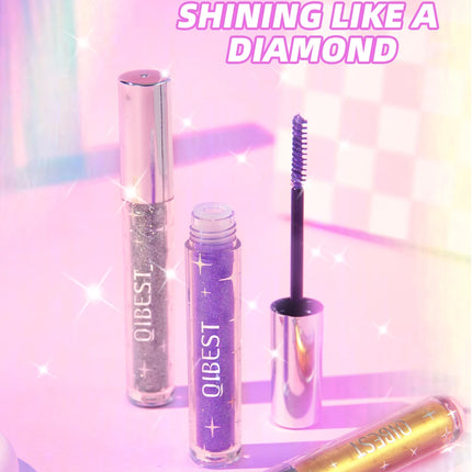 1 PC Diamond Mascara Shining Galaxy Sequins Sweat Proof Glitter Eyelashes Quick Dry Lasting Curling Thick Mascara Shimmer Makeup