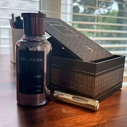 Bharara King Woody Spicy Eau De Parfum 3.4oz/100ml - Fragrance for Men with Travel Spray