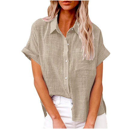 Short Sleeve Tops Tee Women Blusas Summer Loose Ladies T-Shirts Cotton Linen Blouse Woman Clothing Casual T Shirt Camisas Mujer
