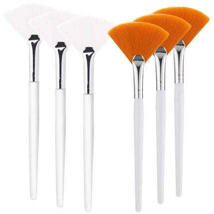 3/9/15 Pieces Facial Fan Mask Brushes Soft Mask Brush Applicator Esthetician Facial Mask Brushes For Women Girls Cosmetic Tools