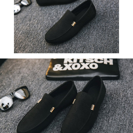 Men Casual Shoes Canvas Slip On Fashion Loafers for Male Luxury Dress Driving Shoes Formal Wedding Party Flats Plus Size