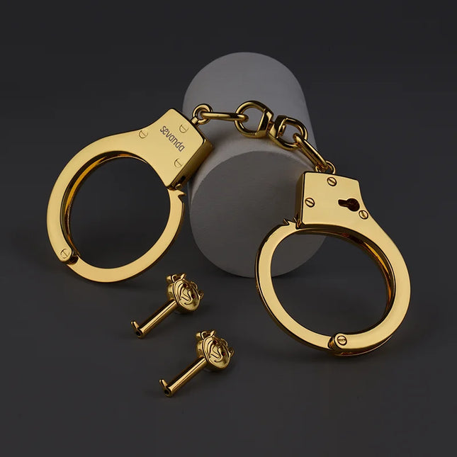 LOCKINK Zinc Alloy Sex Handcuffs BDSM Foot Cuffs Flirtation Role Play SM Bondage Couples Slave Roleplay Games for Men and Women