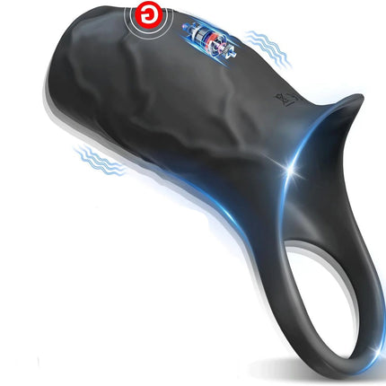 Vibrating Penis Sleeve Cock Ring Penis Ring Vibrator Penis Extender G Spot Stimulation Male Couples Adult Sex Toys for Men