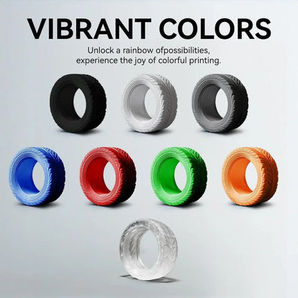 Flexible Filament Transparent TPU 1.75mm 1kg 500g 250g Fit FDM 3D Printer Material 95A Soft TPU Filament Clear Blue Green Red