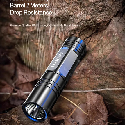 Outdoor Flashlight Small Mini Lighting Strong Light Portable Super Bright Rechargeable Hand Lamp for Hiking/Camping/Emergency