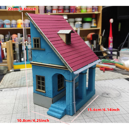 Assembly Architectural Miniature Europe Building House Shop Home Multi-storey Residential Cafe Diorama Scale Model Kit 1/35