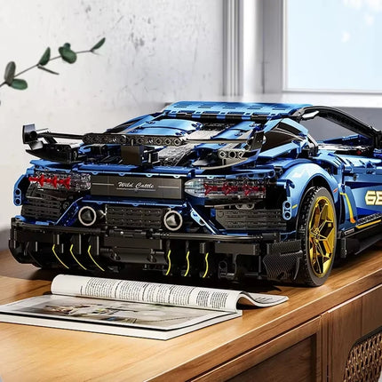 1:8 SVJ Super Sport Car Building Blocks Assemble Bricks Model Technical Racing Vehicle Toy Car Desktop ornaments Boys Adult Gift