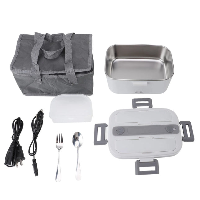 Electric Lunch Box 1.8L 360 Degree Circulation Heating SUS304 Liner Dishwasher Safe Portable Heated Lunch Box for Office Travel
