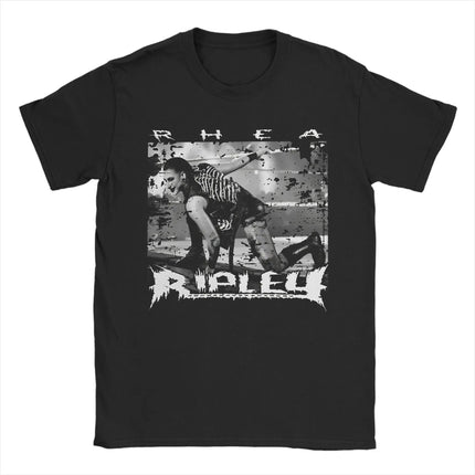 Rhea Ripley B4B Edition T Shirt Men's Cotton Clothes Harajuku  Round Neck Short Sleeve