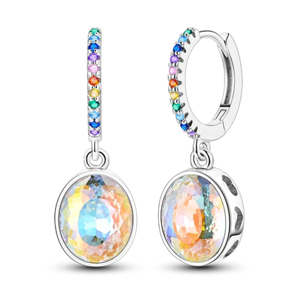 925 Sterling Silver Earrings Women 2025 Jewelry Hoop Ear Studs Sparkling Pave Earring Wedding Gift For Anniversary